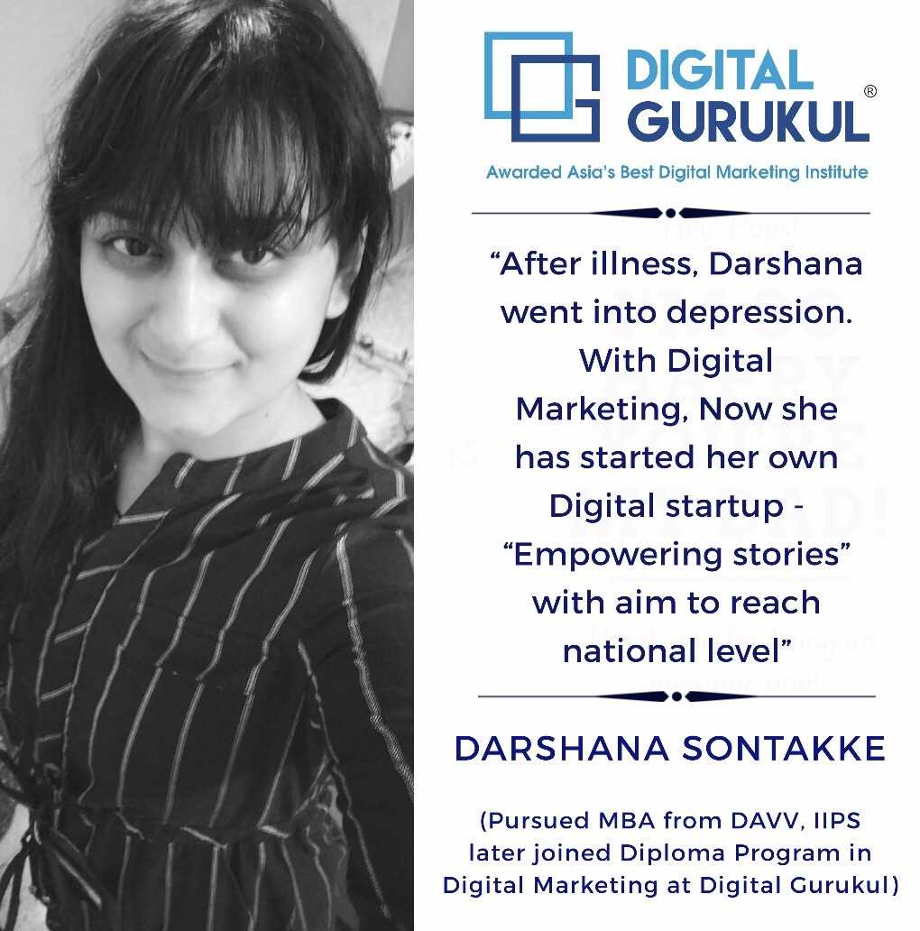 Emotional Journey of Darshana from Depression to launching her own Digital Startup “Empowering stories”