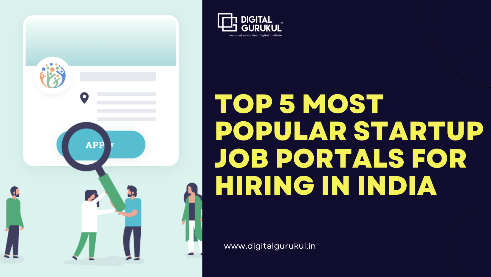 Top 5 most popular startup job portals for hiring in India