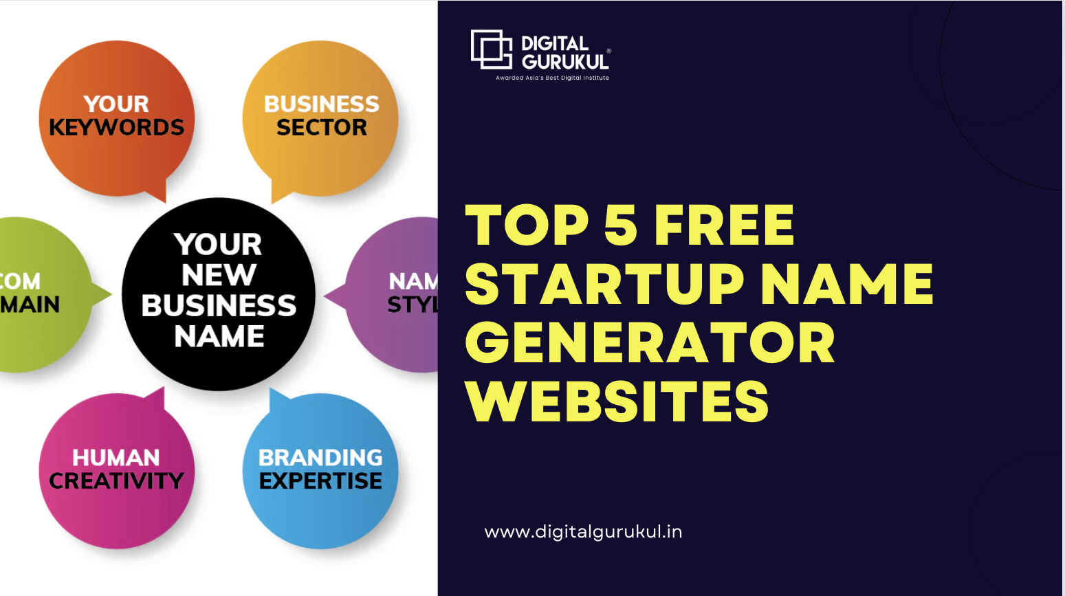 Top 5 FREE Startup name generator websites